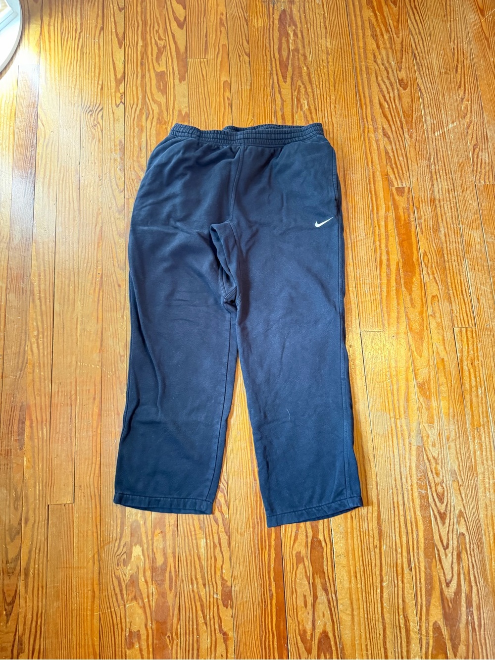 Nike Men’s Navy Black Sweatpants with White Swoosh